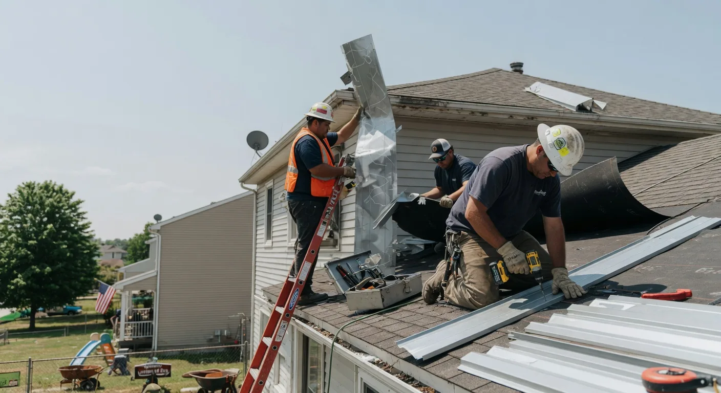 Storm Damage Metal Roof Repair in Salisbury Mills, NY